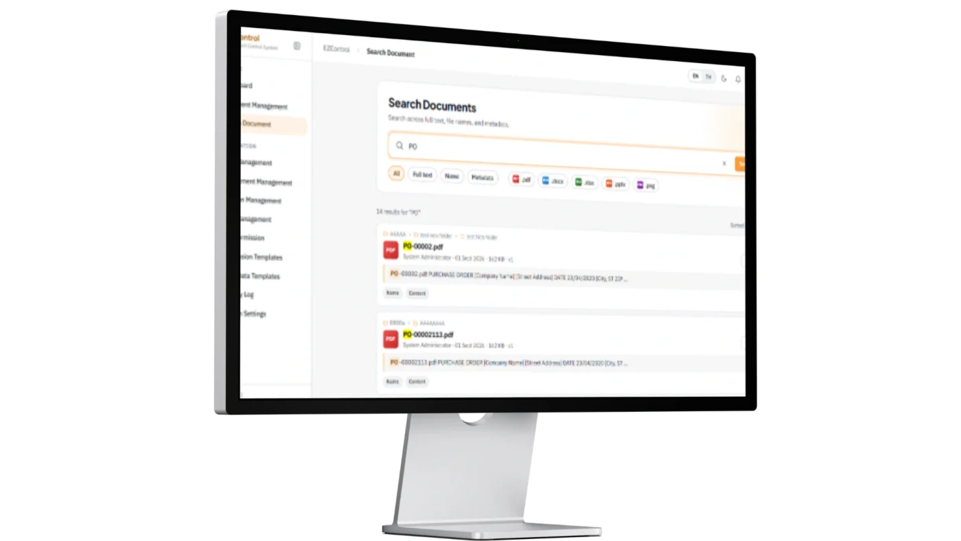 Document management: Search documents